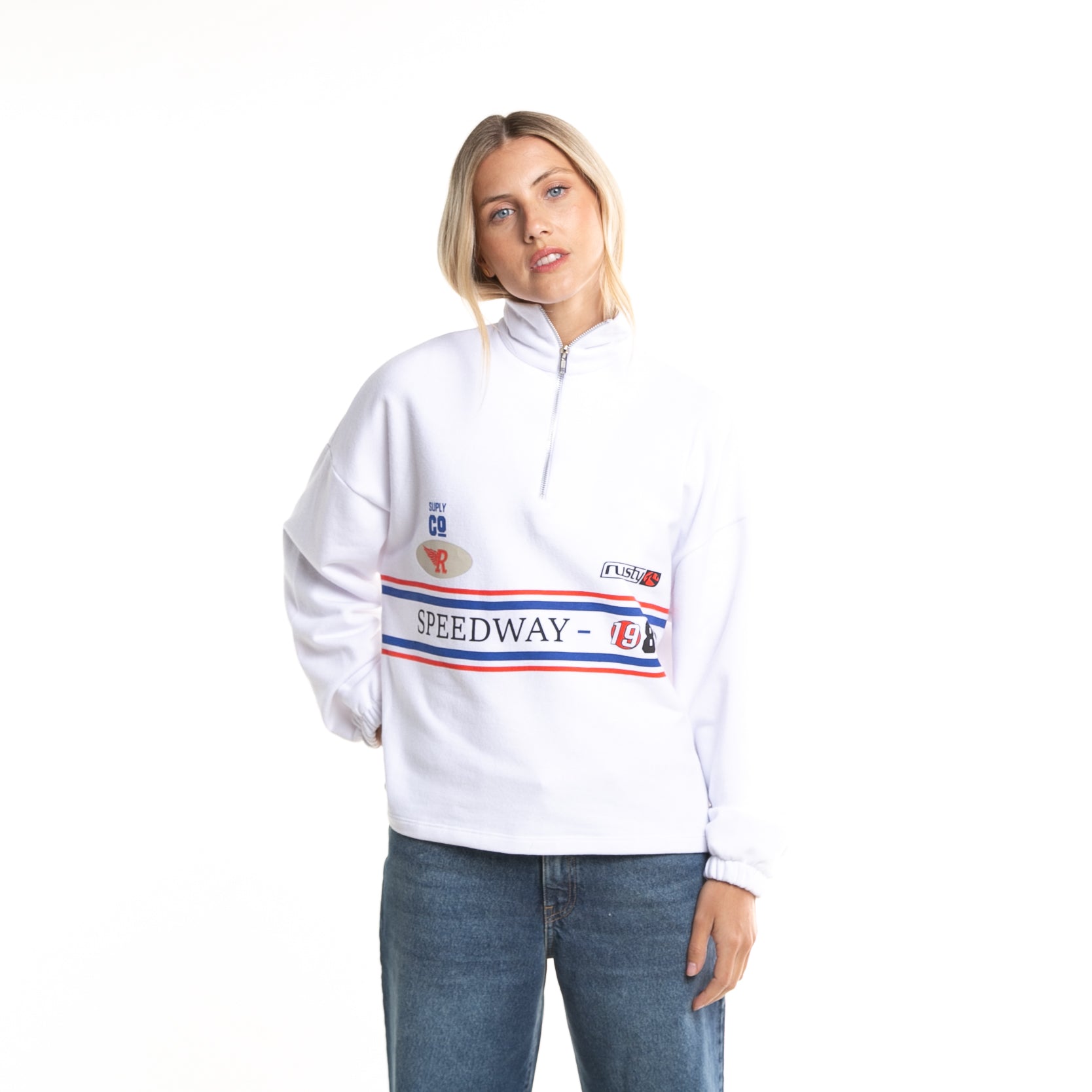 buzo_rusty_racer_paneled_1_2_zip_crew_ld_white#DF#WHITE