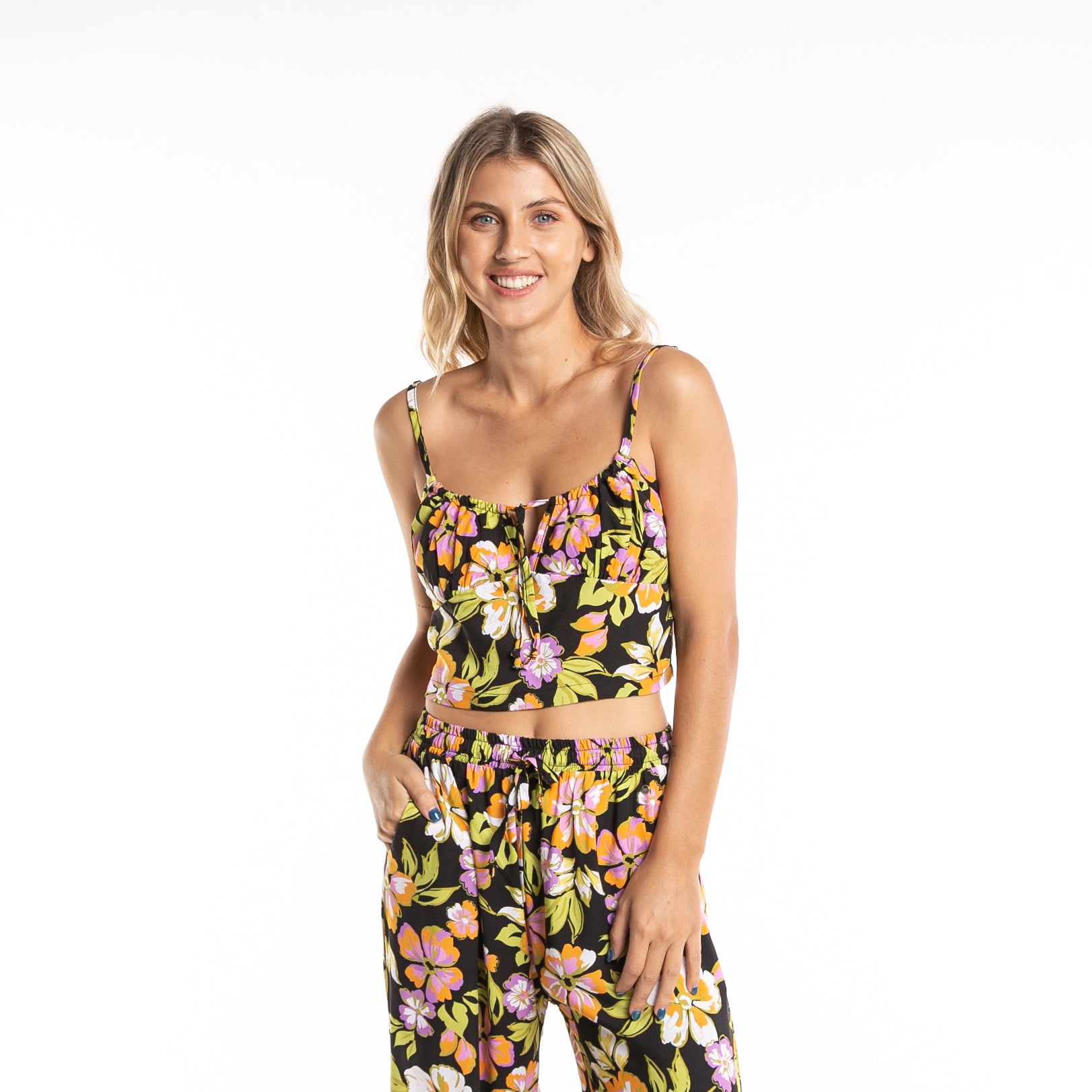 Fashion Top Rusty Magnolia Top Ld Black