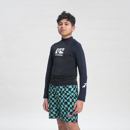 Rashie Rusty Still Surfing Surf Top Jr Black