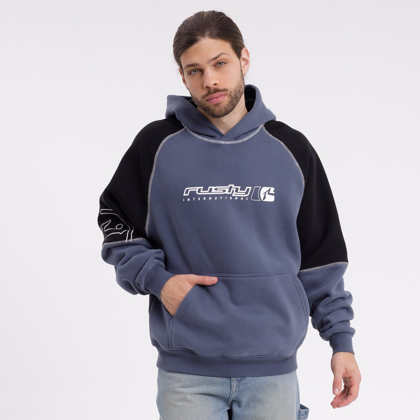 Canguro Rusty Incognito Hooded Fleece* China Blue