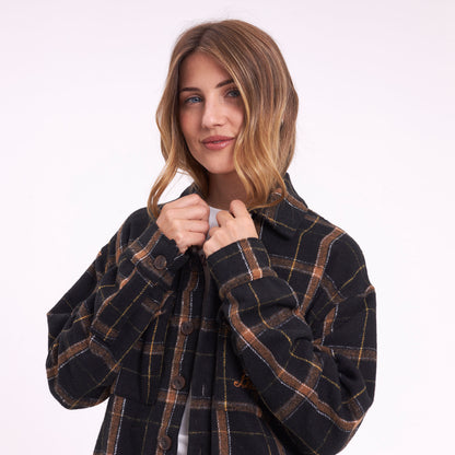 Camisa Ml Rusty In The City Ls Overshirt Ld Black