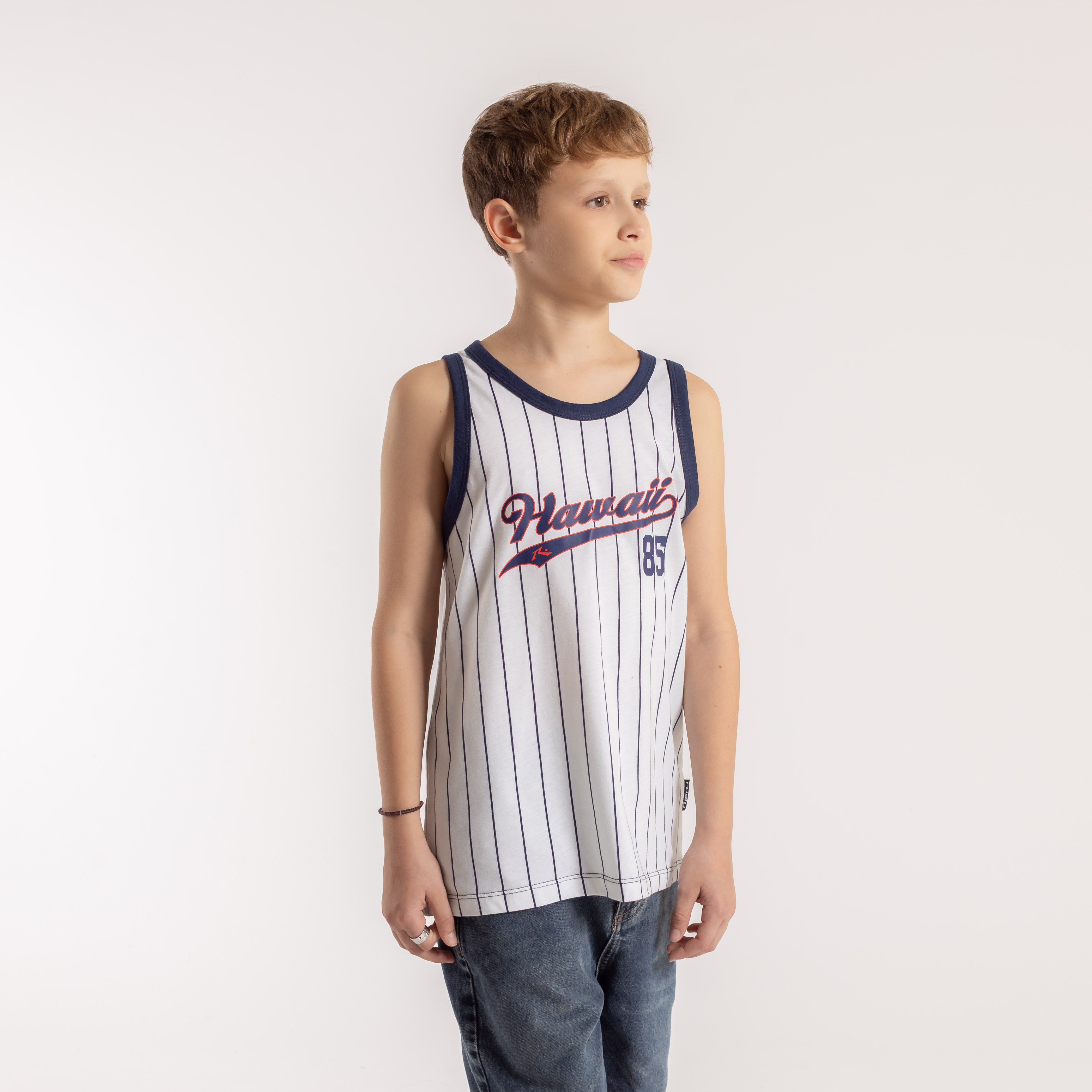 Musculosa Rusty Islands Tank Jr Ecru