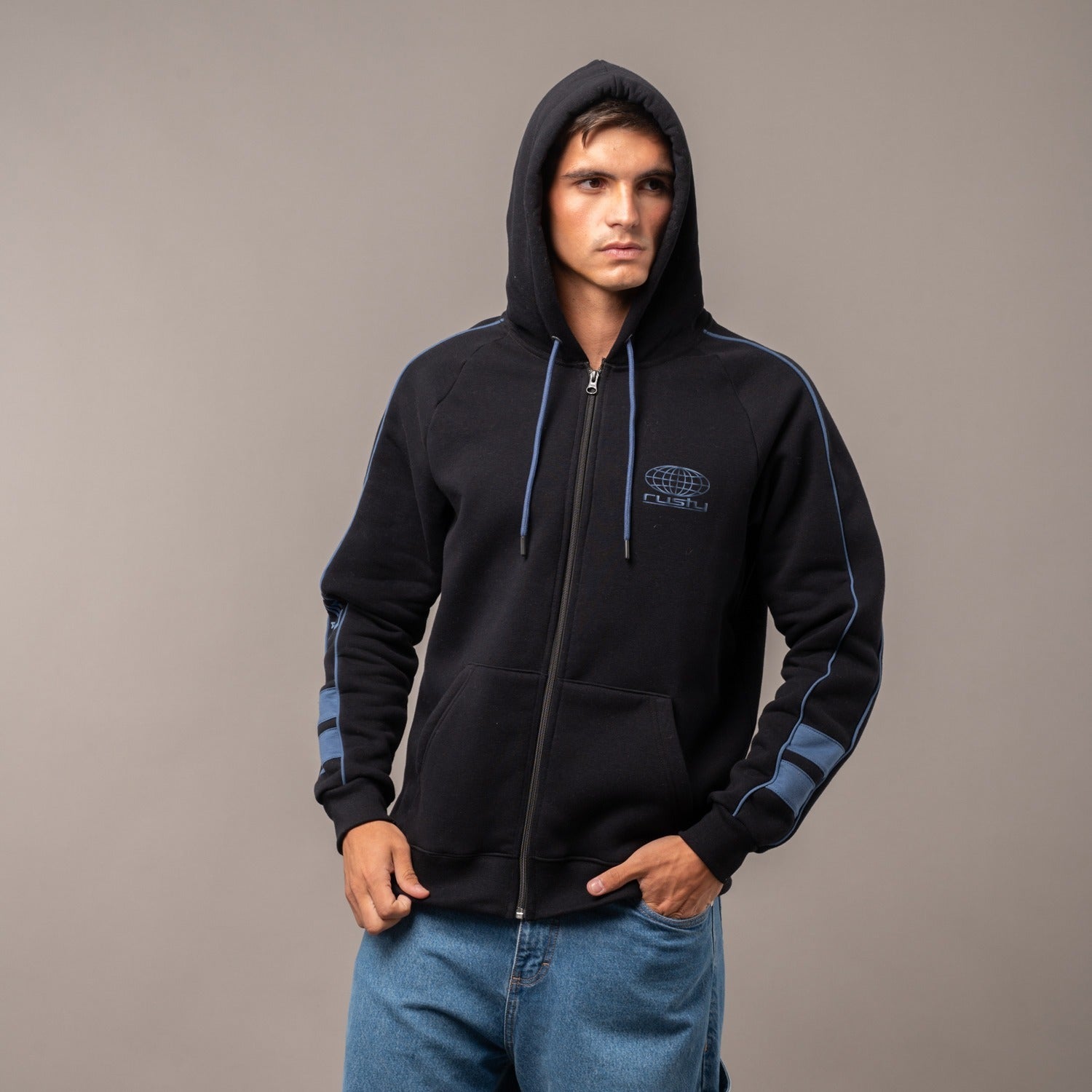 Campera Canguro Rusty Niloticous Zh Black