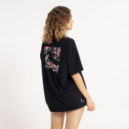 Remera Mc Rusty Jill Standard 2 Dye Relaxed Fit Tee Ld Black