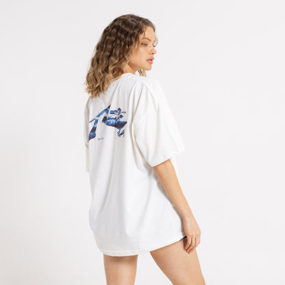 Remera Mc Rusty Jill Standard 2 Dye Relaxed Fit Tee Ld White