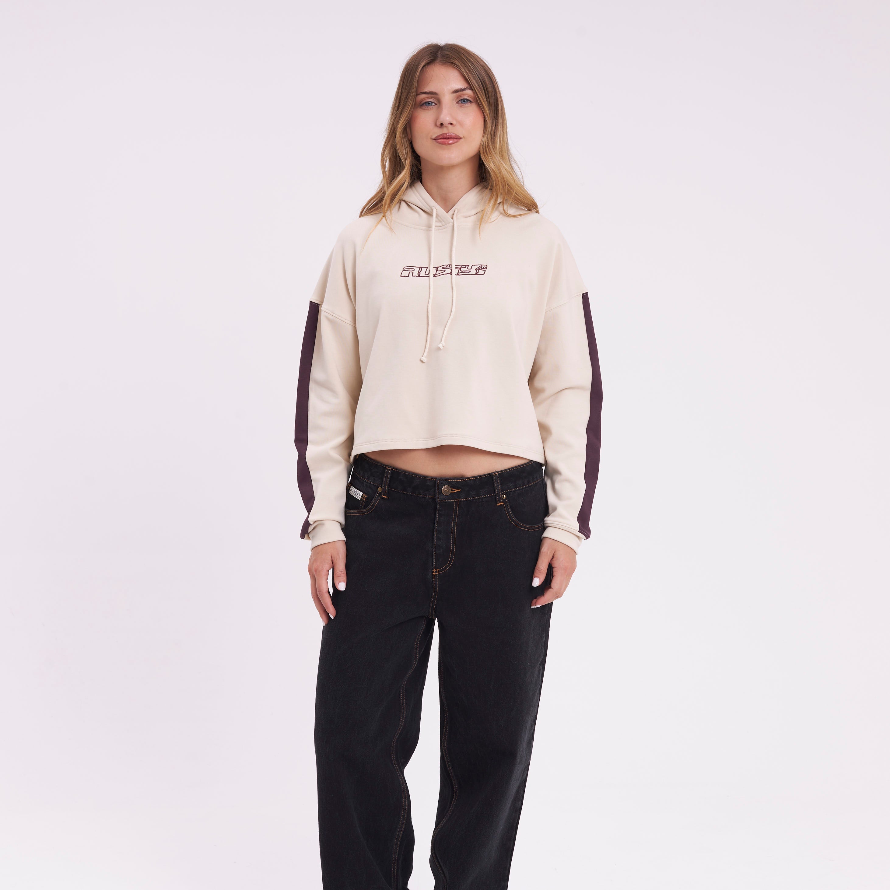 Canguro Rusty Karma Relaxed Crop Hood Ld Egret