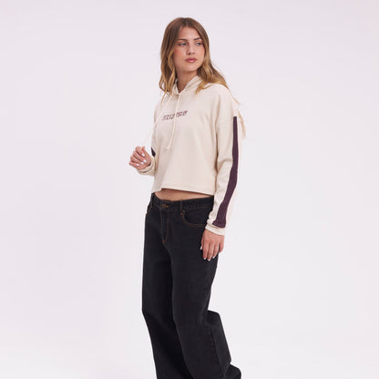 Canguro Rusty Karma Relaxed Crop Hood Ld Egret