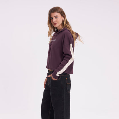 Canguro Rusty Karma Relaxed Crop Hood Ld Purple