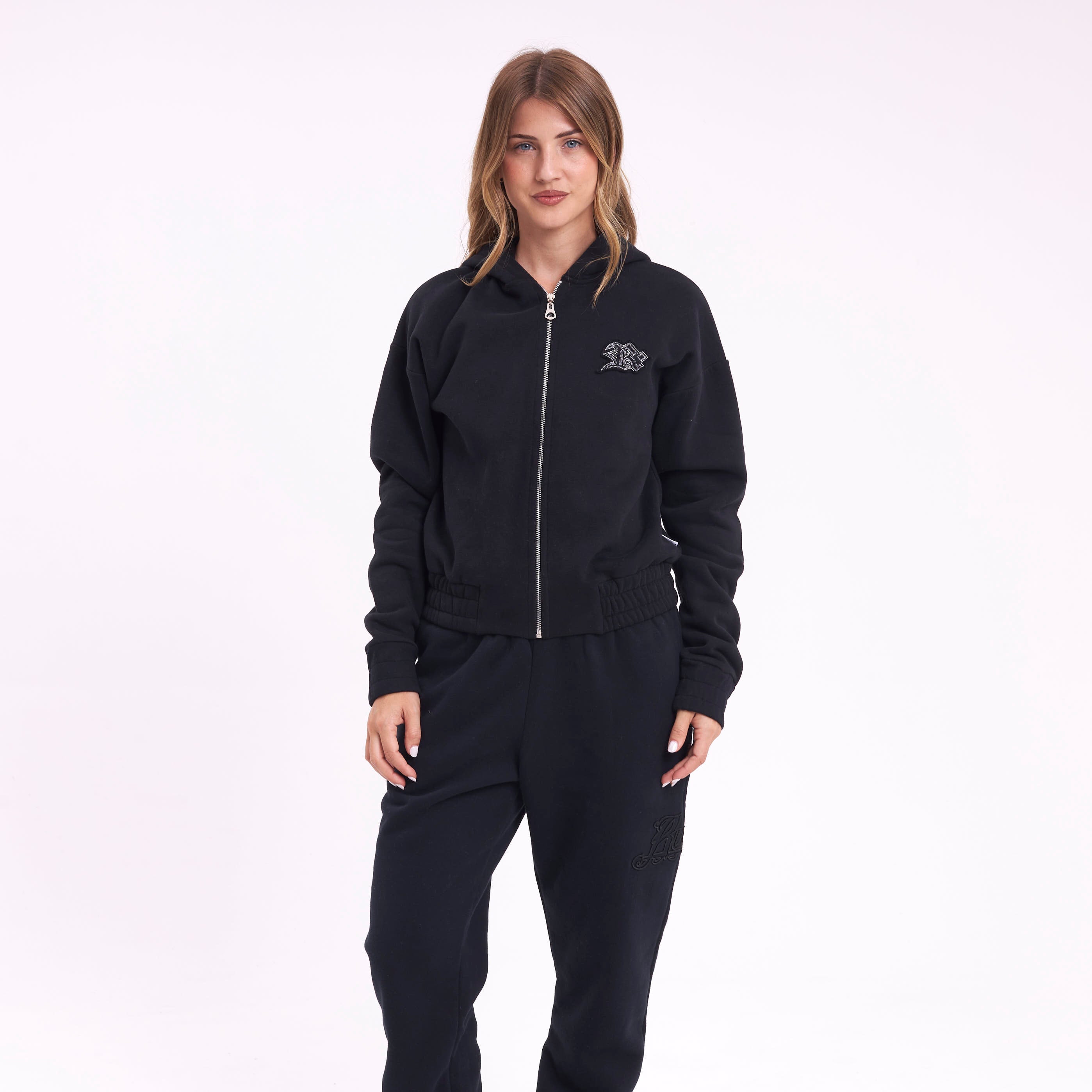 Campera Canguro Rusty Keela Ziphood Ld Black