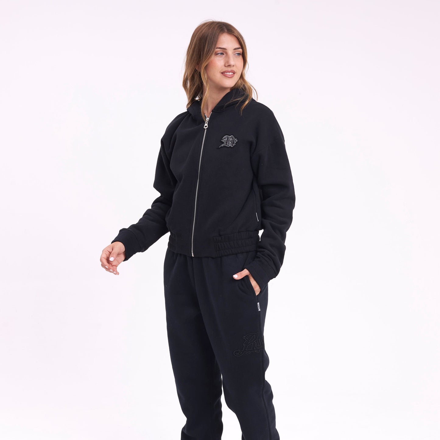 Campera Canguro Rusty Keela Ziphood Ld Black