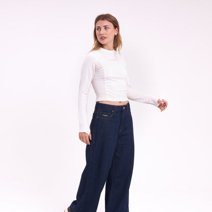 Fashion Top Rusty Kick Textured Ls Top Ld Ecru