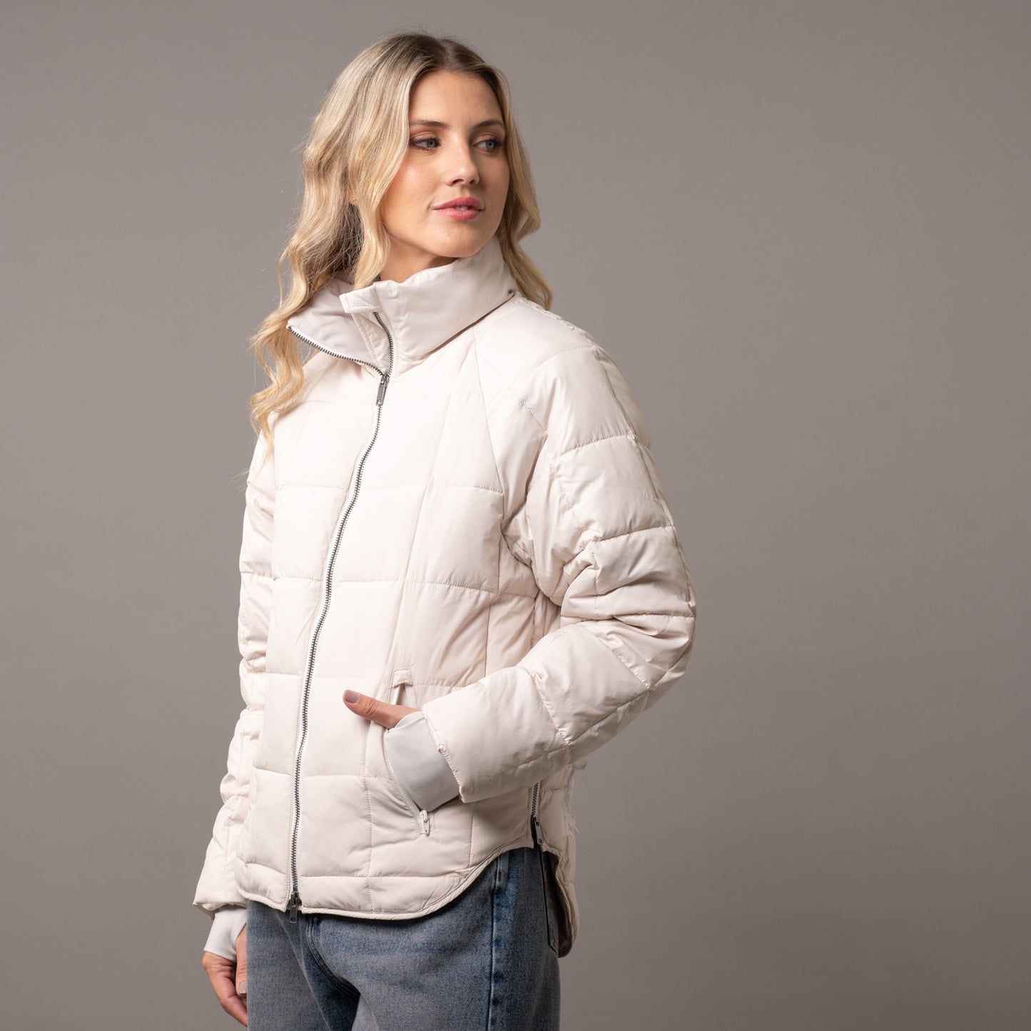 Campera Abrigo Rusty Kiss Me Puffer Coat Ld Off White