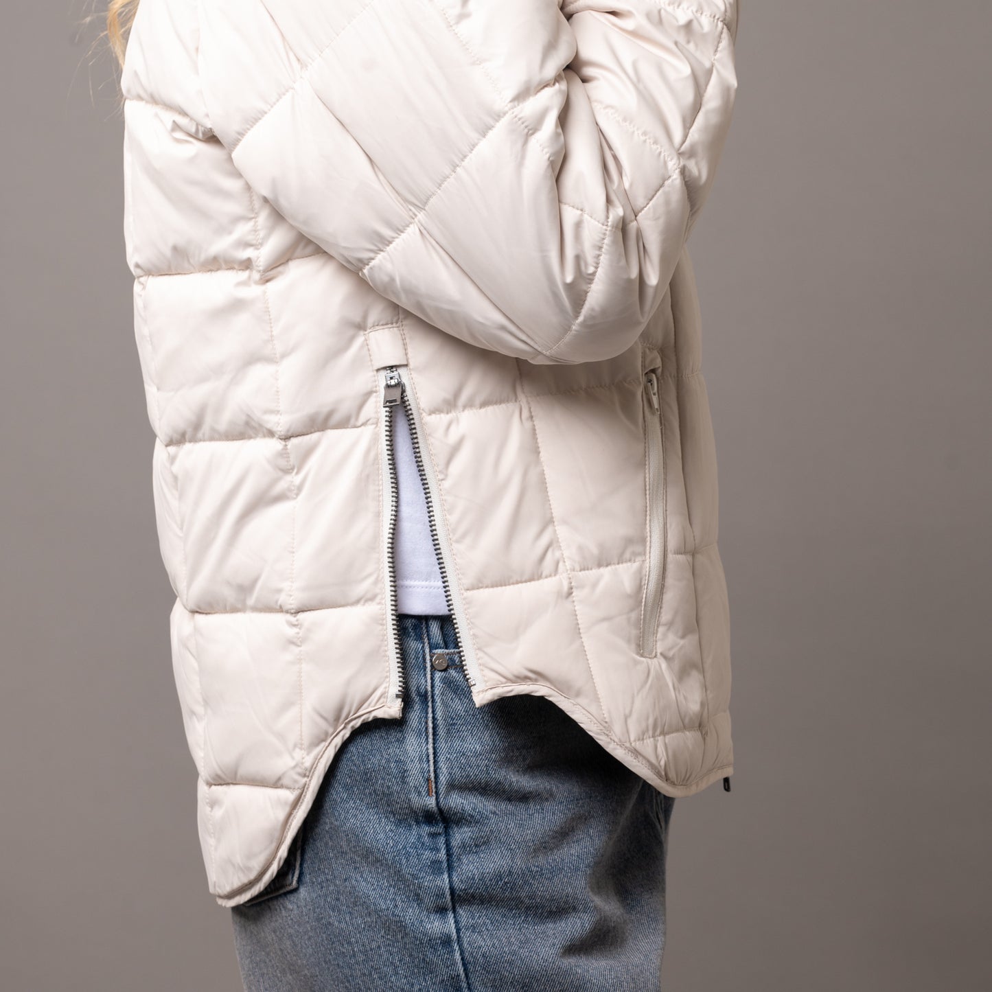 Campera Abrigo Rusty Kiss Me Puffer Coat Ld Off White