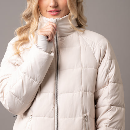 Campera Abrigo Rusty Kiss Me Puffer Coat Ld Off White