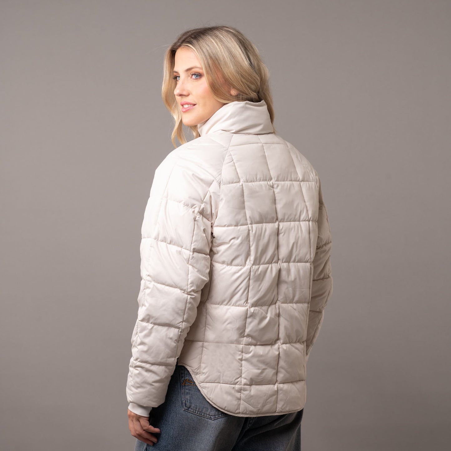 Campera Abrigo Rusty Kiss Me Puffer Coat Ld Off White