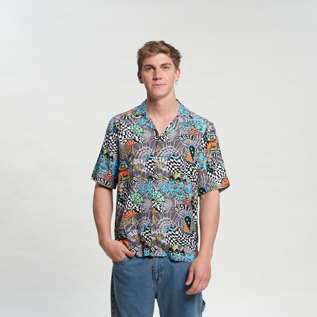 Camisa Mc Rusty Kaleydo Shirt Fullprint