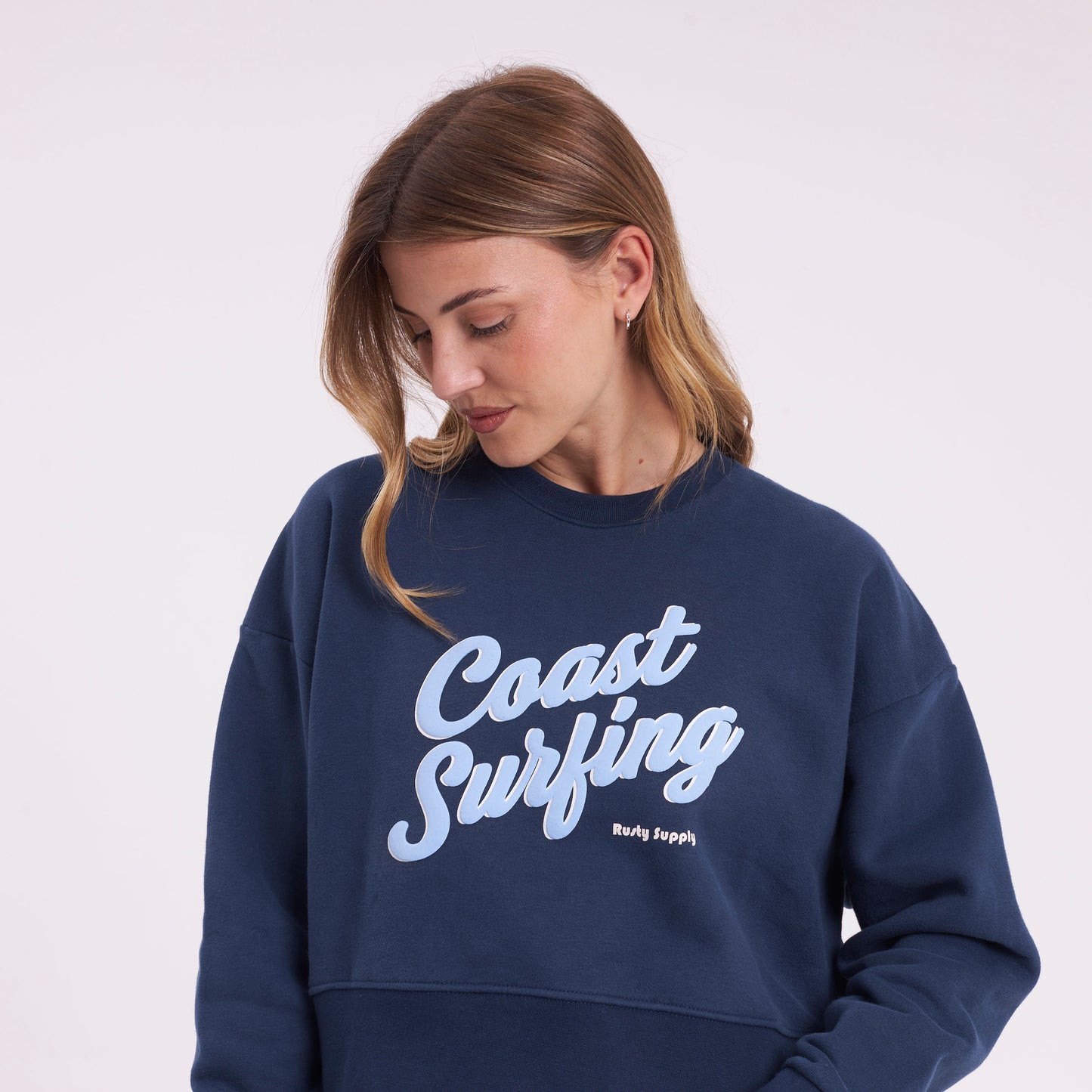 Buzo Rusty Le Mans Relaxed Crew Ld Navy