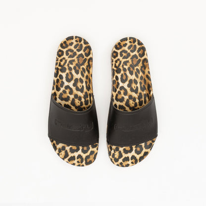 Ojotas Rusty Lennie Leopard Slide Ld Black