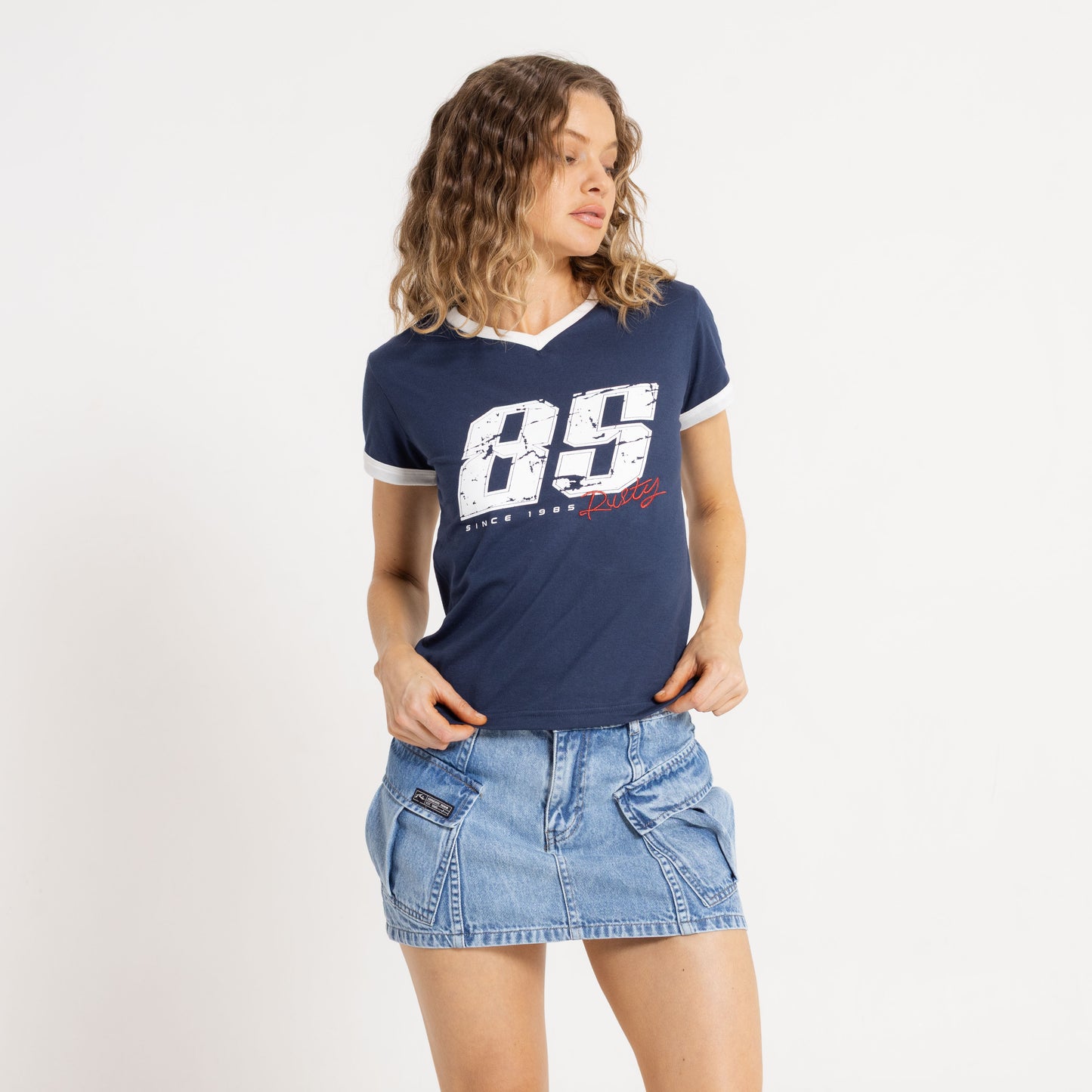 Remera Mc Rusty Le Sports Jersey Baby Tee Ld Navy