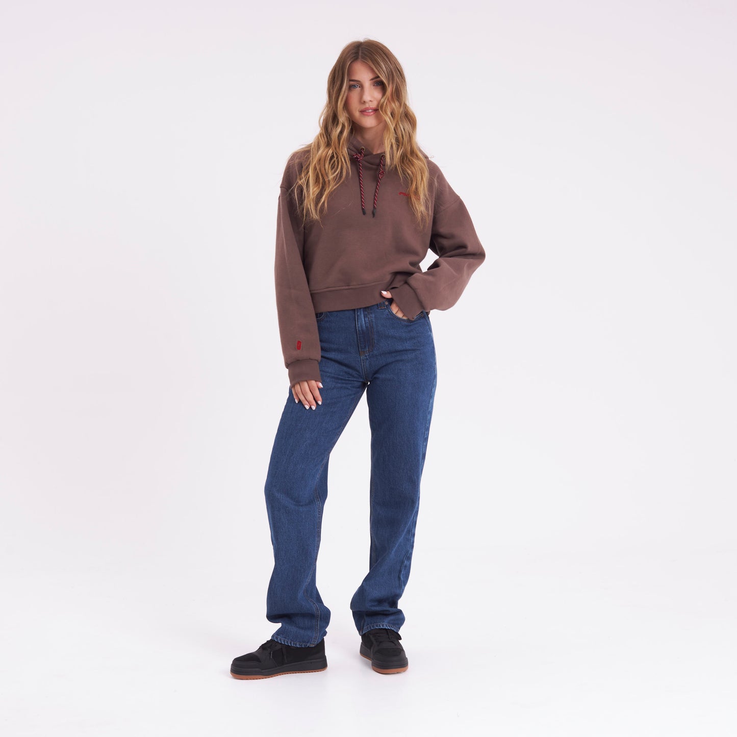 Canguro Rusty Little While Crop Hood Ld Chestnuit