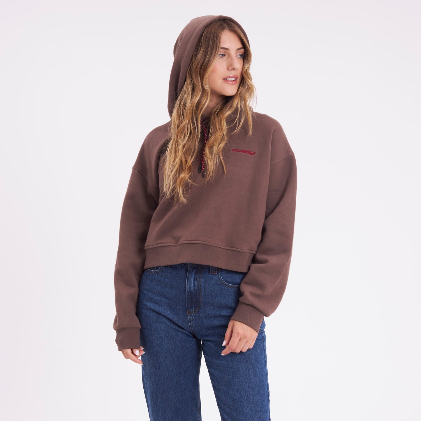 Canguro Rusty Little While Crop Hood Ld Chestnuit