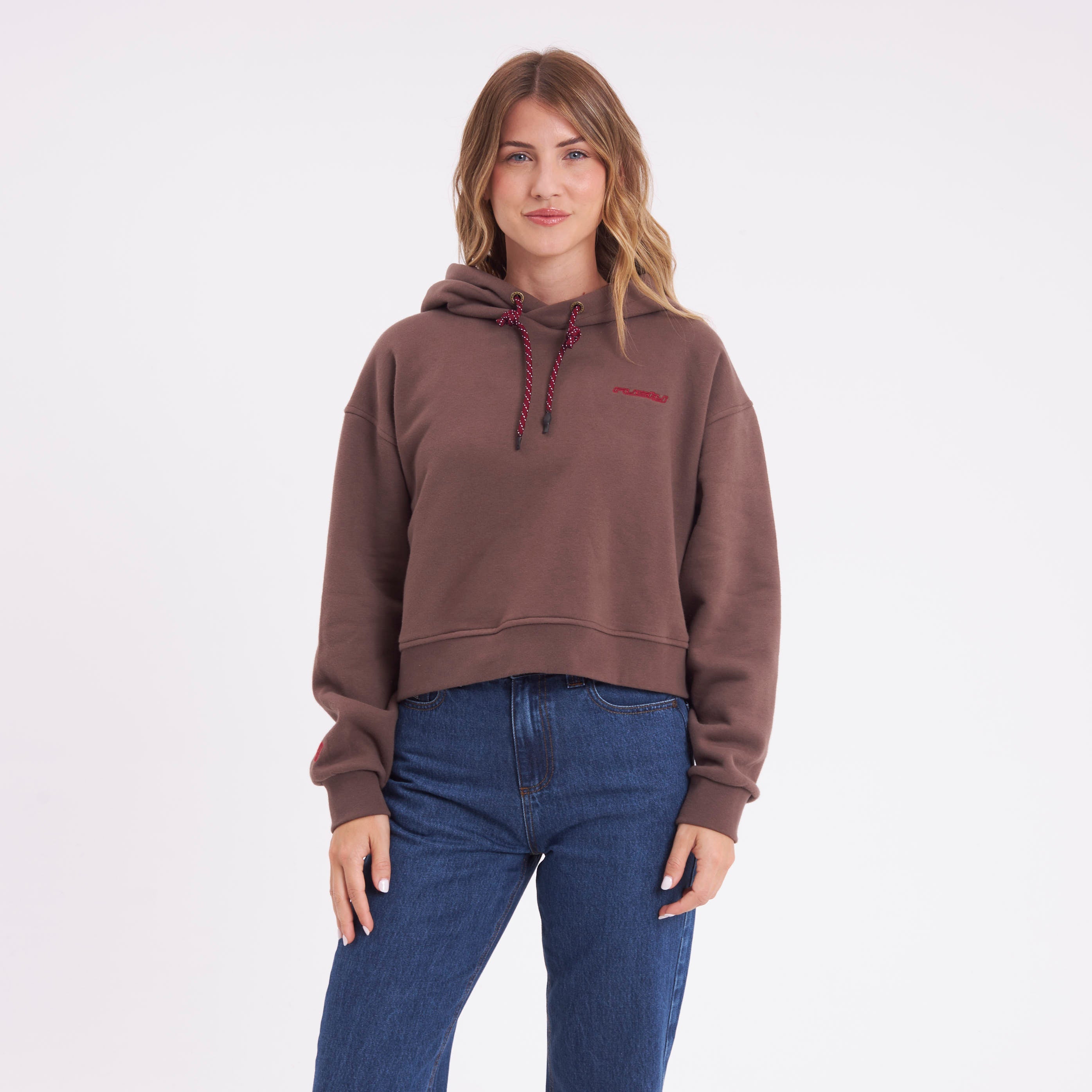 Canguro Rusty Little While Crop Hood Ld Chestnuit