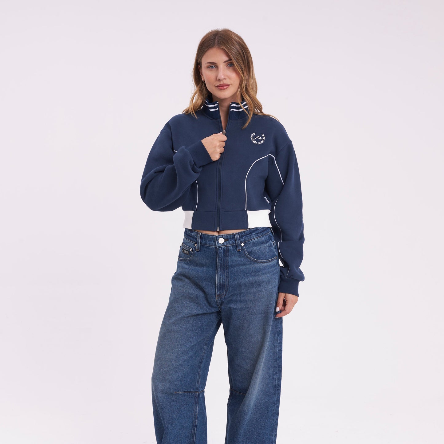 Campera Canguro Rusty Lover Track Zip Through Ld Navy