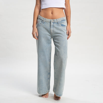 Jean Rusty Low Rise Super Wide Leg Denim Jean Ld Sky Blue