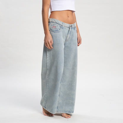 Jean Rusty Low Rise Super Wide Leg Denim Jean Ld Sky Blue