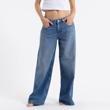 Jean Rusty Low Rise Super Wide Leg Jean Ld Middy Blue