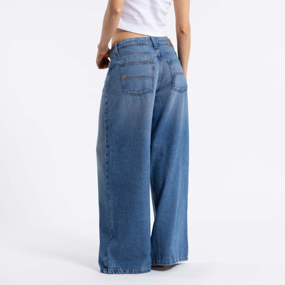 Jean Rusty Low Rise Super Wide Leg Jean Ld Middy Blue