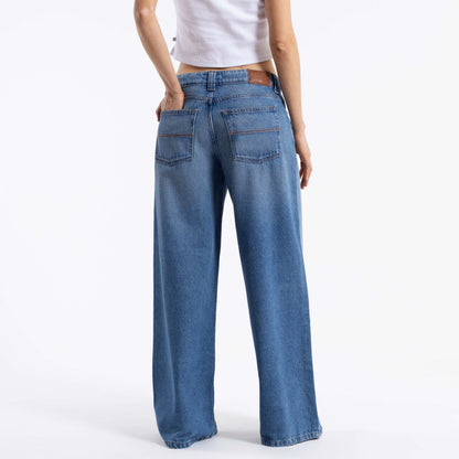 Jean Rusty Low Rise Super Wide Leg Jean Ld Middy Blue