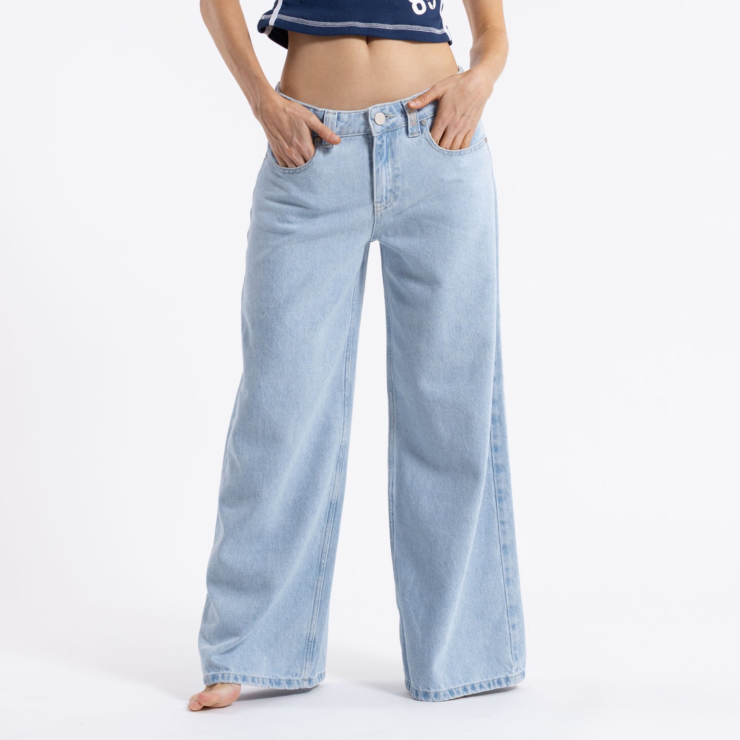Jean Rusty Low Rise Super Wide Leg Jean Ld Sky Blue
