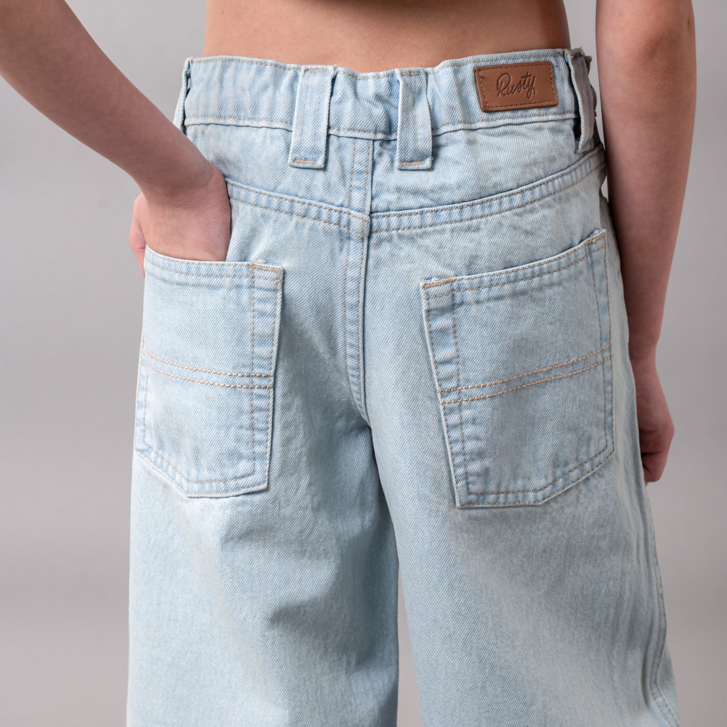 Jean Rusty Lucy Loose Low Rise Jean Girls Sky Blue