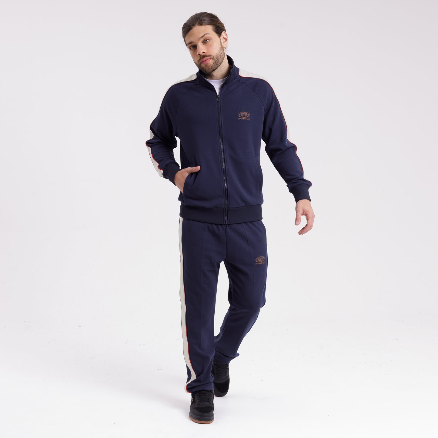 Campera Canguro Rusty Lykke Zip Hood Navy