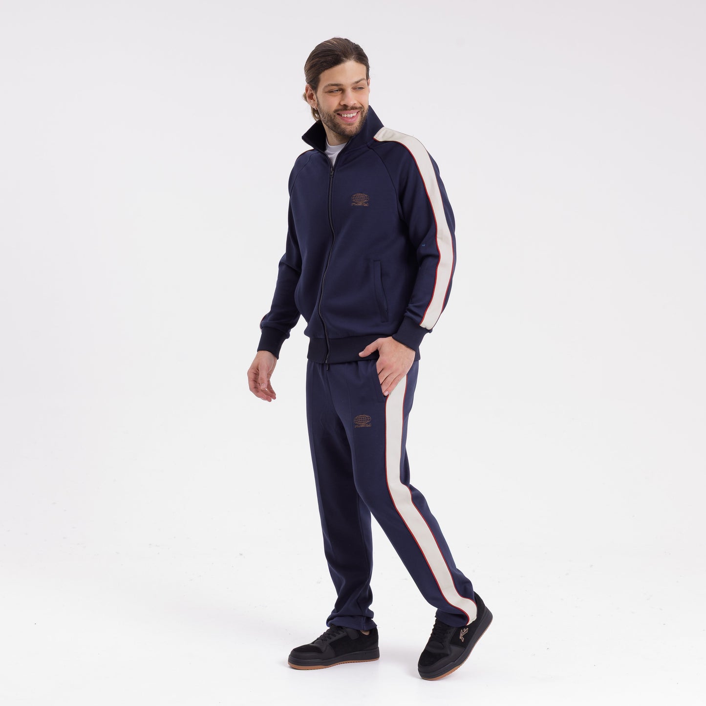 Campera Canguro Rusty Lykke Zip Hood Navy
