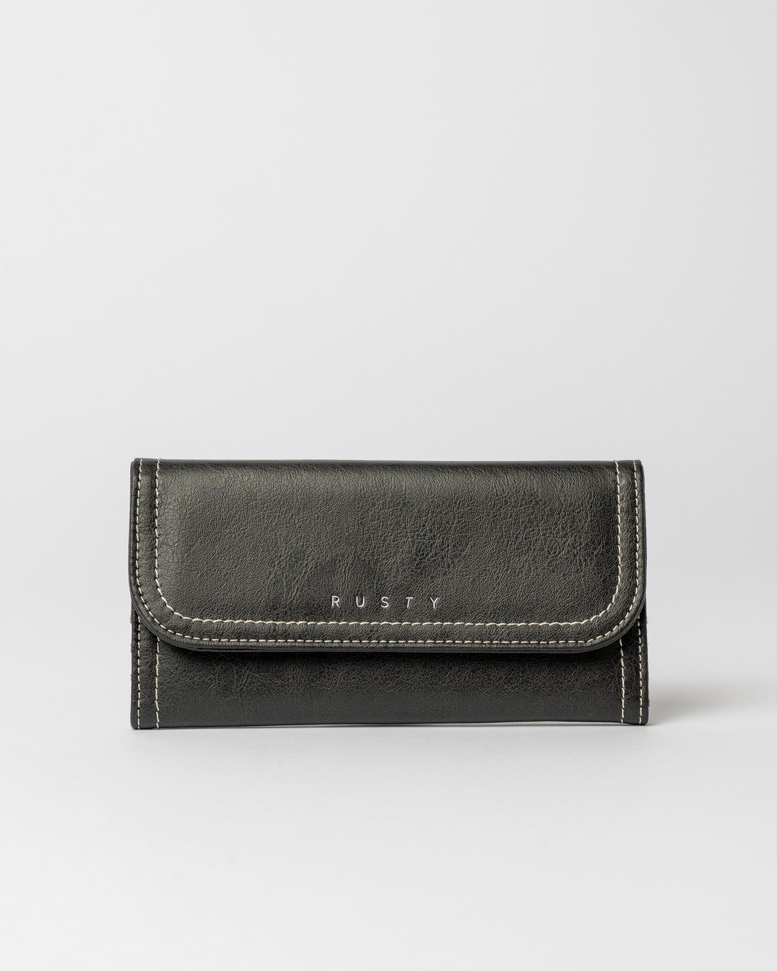 Billetera Rusty Mallory Flap Wallet Black