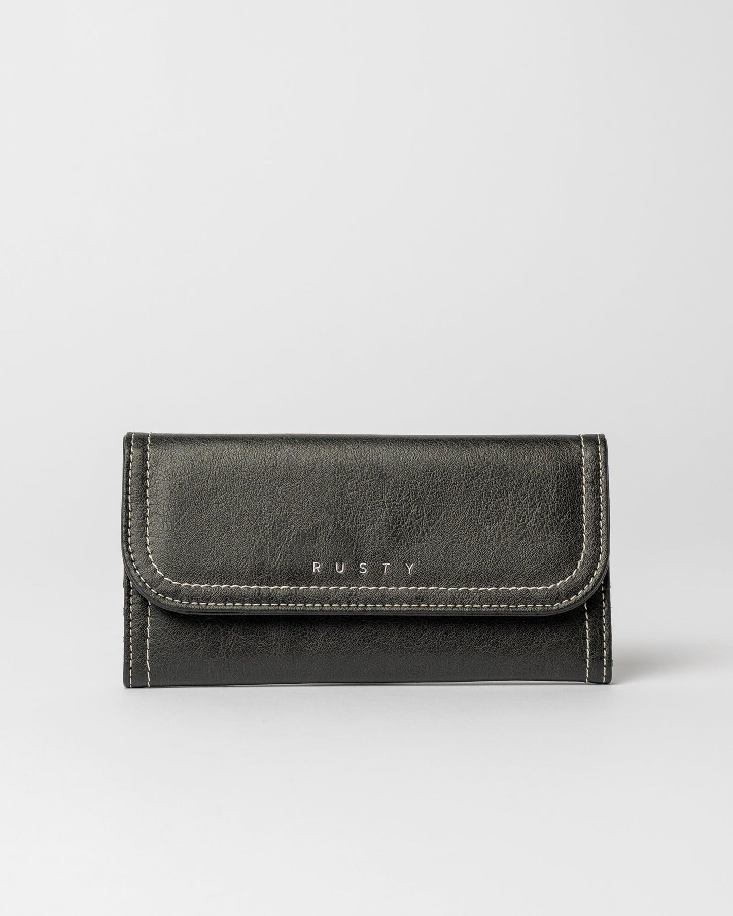 Billetera Rusty Mallory Flap Wallet Black