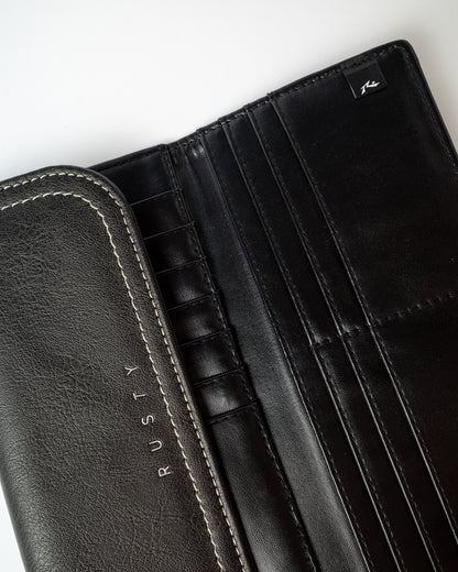 Billetera Rusty Mallory Flap Wallet Black