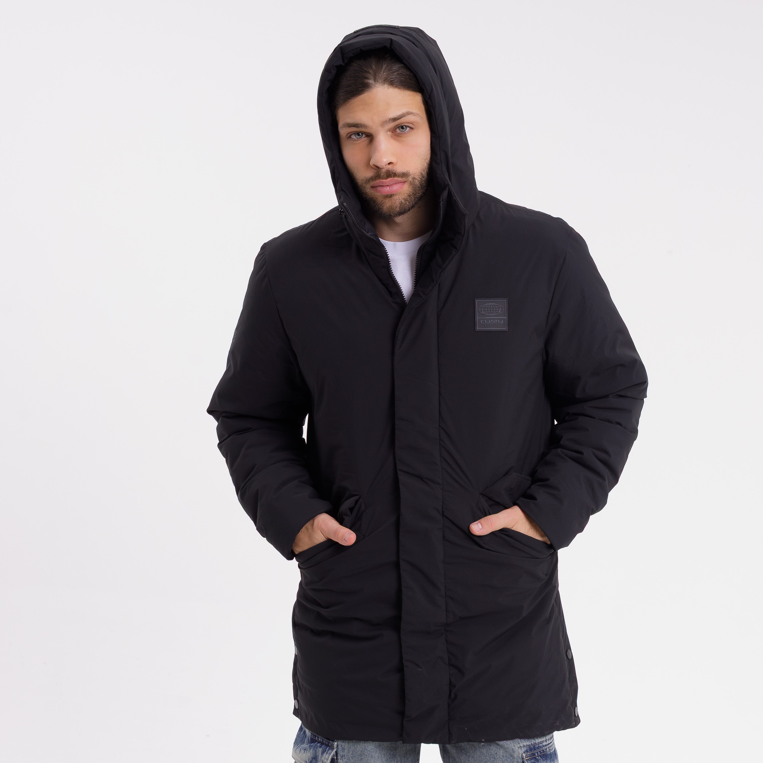 Campera Abrigo Rusty Manchester Parka Jacket Black
