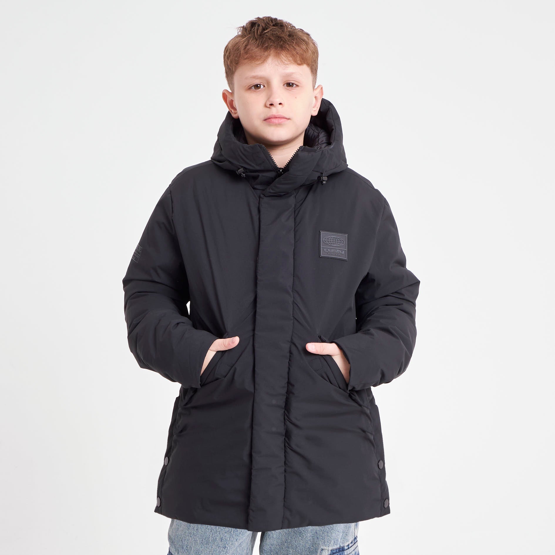 Campera Abrigo Rusty Manchester Parka Jacket Jr Black