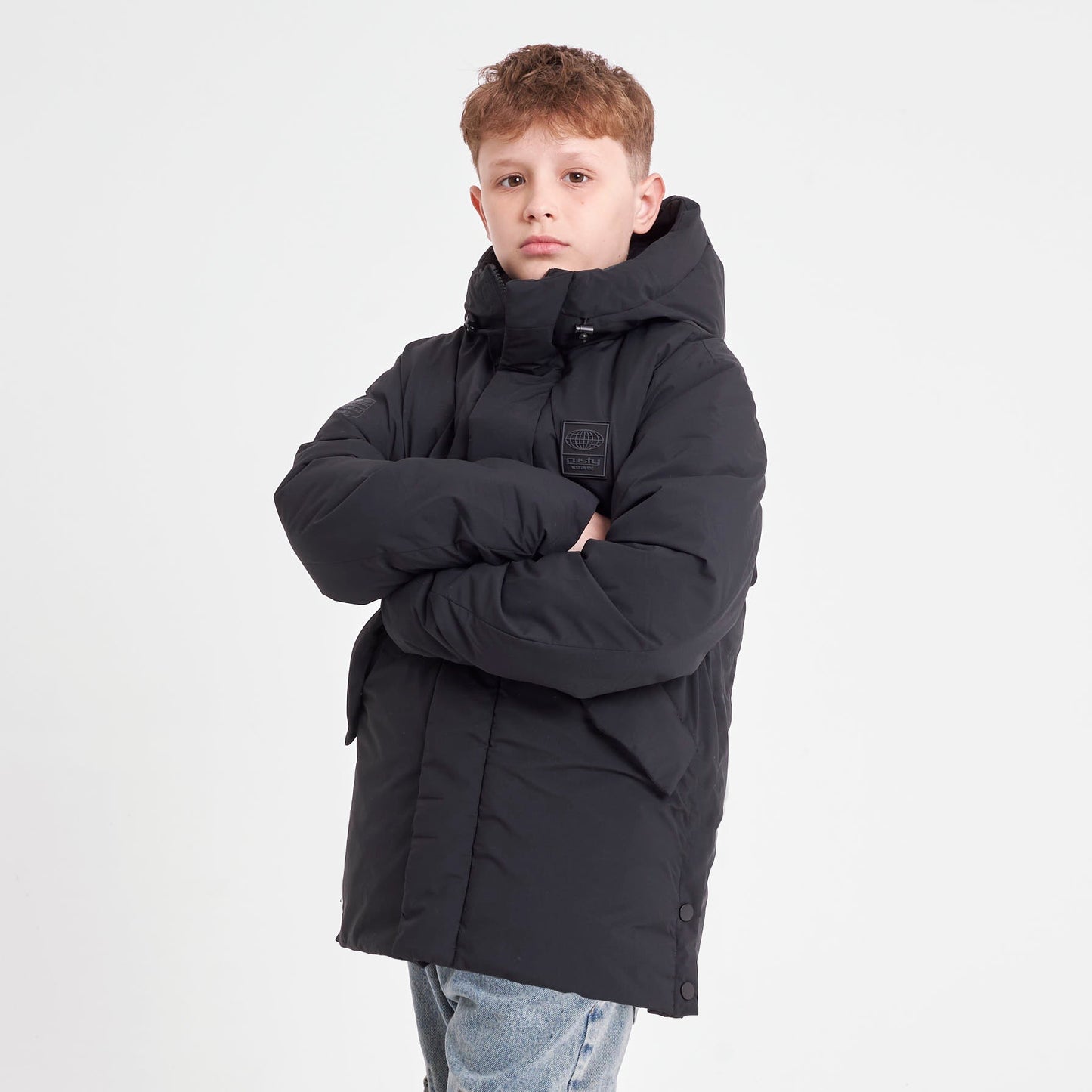 Campera Abrigo Rusty Manchester Parka Jacket Jr Black