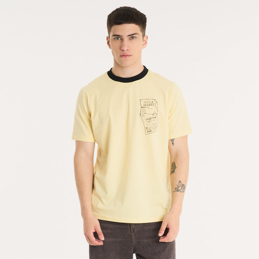 Remera Mc Vulk Market Tee Pastel Yellow