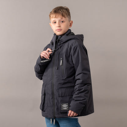 Campera Abrigo Rusty Matching Jacket Jr* Coal