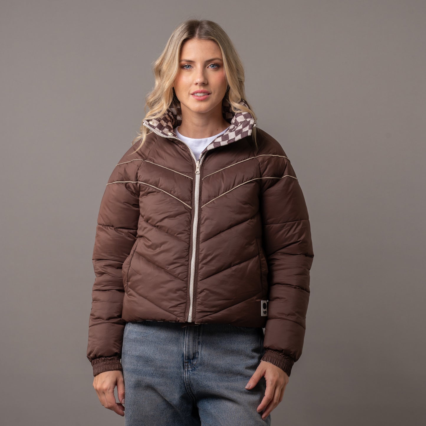 Campera Abrigo Rusty Memories Puffer Coat French Roast
