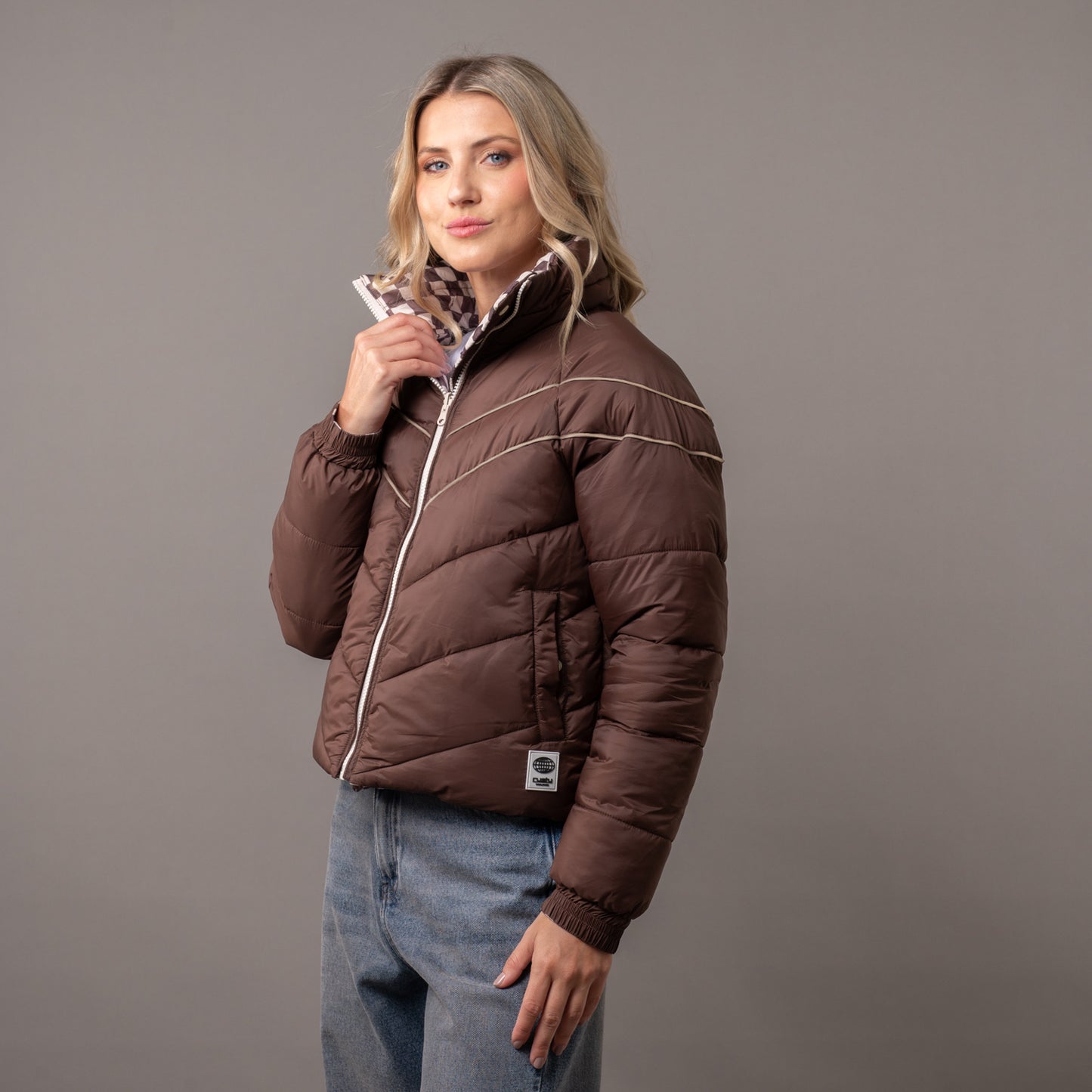 Campera Abrigo Rusty Memories Puffer Coat French Roast