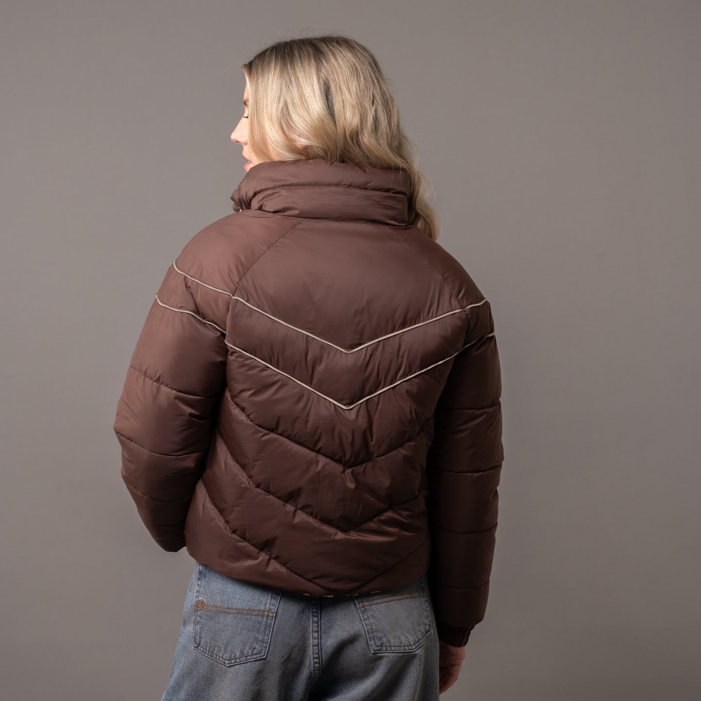 Campera Abrigo Rusty Memories Puffer Coat French Roast