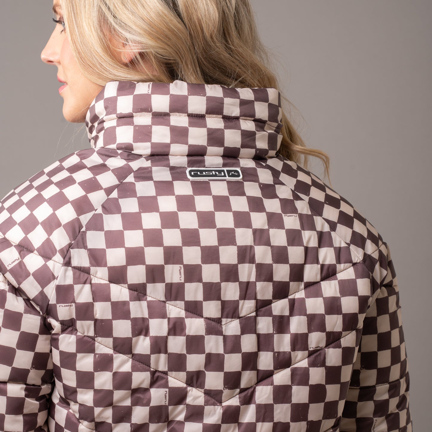 Campera Abrigo Rusty Memories Puffer Coat French Roast
