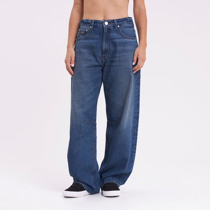Jean Rusty Mercy Baggy Mid Rise Jean Ld Middy Blue