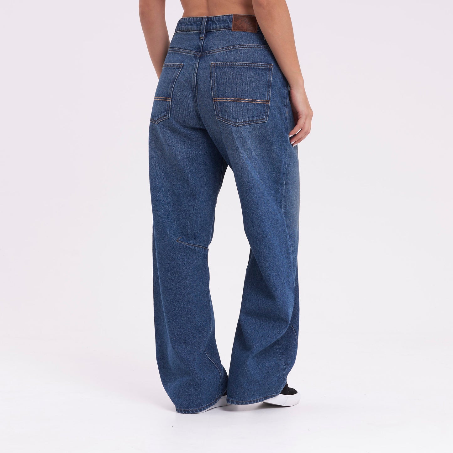 Jean Rusty Mercy Baggy Mid Rise Jean Ld Middy Blue